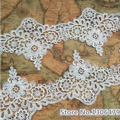 5yards/lot Exquisite Water Soluble Embroidery Lace Wedding Dress First Yarn DIY Clothing AccessoriesRS1004