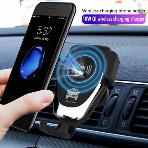 10W QI Wireless Fast Charger Car Mount Holder Stand For Samsung S9 For Xiaomi MIX 2S For Huawei Mate 20