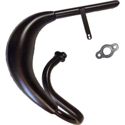 Fatty Belly Pipe Exhaust Muffler Black Fit For 50cc 80cc Bike Gas Engine Motor Parts Reduce Exhaust Noise Safely Effectively