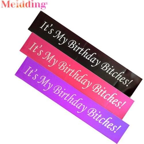 Its My Birthday Bitches Satin Sash Birthday Party Decorations Adult Hen Party Sash for Women 30th Bachelorette Party Supplies