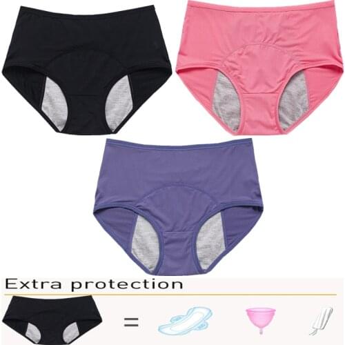 Cotton Leak-proof Underwear Womens Underwear XL Womens Underwear Leak-proof Menstrual Underwear Physiological Pants XL 6XL 7XL