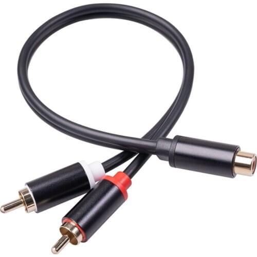 RCA Cable 2 RCA Male To 1 RCA Female Adapter Audio Cable Aux Cable For Iphone Edifer Home Theater DVD VCD Headphones