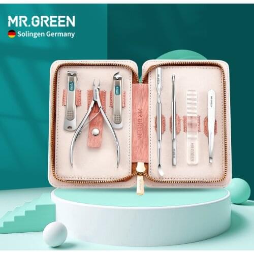 MR.GREEN Manicure Set Pedicure Sets Nail Clipper Stainless Steel Professional Nail Cutter Tools Professional Nail Kit Portable