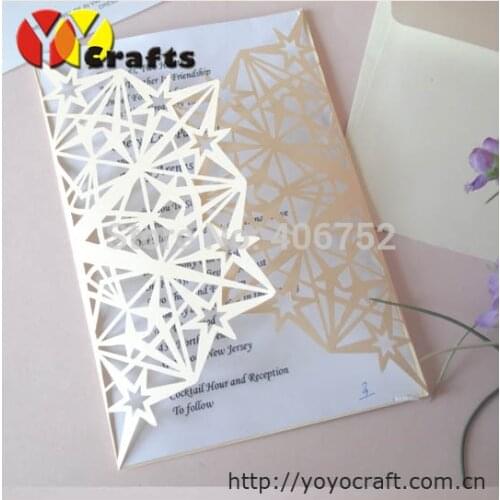 Newest Design Starfestival invitation Card Paper laser cut party meeting Wedding Invitation Card
