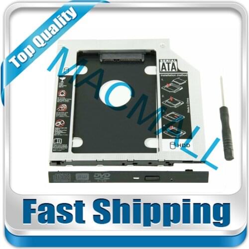 New For Dell Inspiron 15 5000 5100 5555 5558 5559 3521 3558 3576 5570 9.5mm 2nd SATA Hard Drive HDD SSD Enclosure Caddy