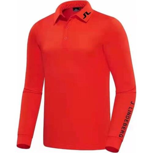Golf apparel J L new mens spring and autumn long-sleeved golf t-shirt comfortable and breathable golf t-shirt