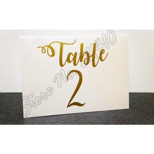 Custom Wedding Table Number Decal Sticker Reception Bridal Shower Decor Wall Sticker B276