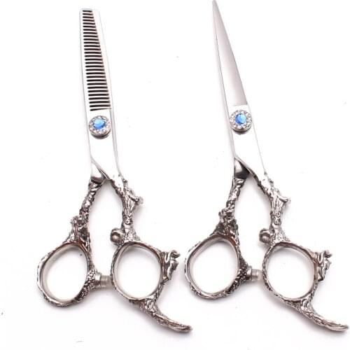 5.5" 16cm JP 440C Customized Logo Professional Hairdressing Scissors Thinning Scissors Cutting Shears Salon Hair Scissors C9005