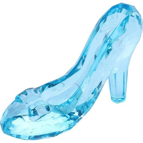 Imitation Fairy Tale Crystal Shoes Fashion Princess Doll Shoes High Heels Sandals Baby Toy Party Wedding Home Decoration 11cm