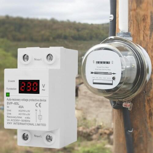 SVP-60L Over Under Voltage Protective Device Protection Function Voltage Monitoring Relay Under Over Voltage Protector