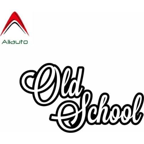 Aliauto Personality Funny Car Sticker Large Old School Vinyl Waterproof Sunscreen Anti-UV Decal Decoration Black/Silver,15cm*8cm