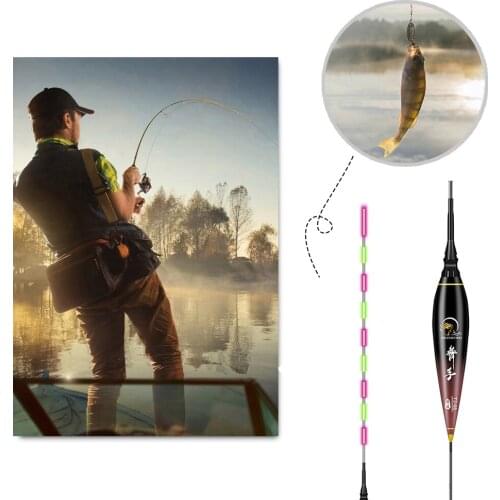 1pcs Fish Bite Automatic Reminder LED Light Luminous Electric Fishing Floats High Sensitivity Thickened Stick Buoy Bobber Lure