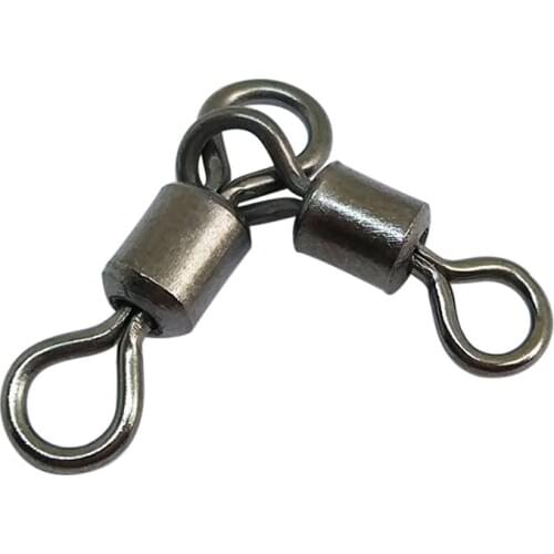 10/20-pieces 3 Way Swivels #10-#4/0 Pesca Swivel Fishing Stainless Steel Carp Hook Fishing Connector Rolling Swivel Fishhook