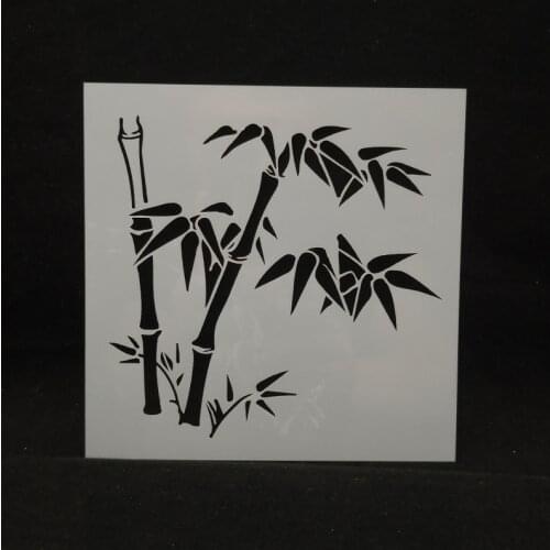 13*13 Bamboo pvc Layering Stencils for DIY Scrapbooking/photo album Decorative Embossing DIY Paper Cards Crafts