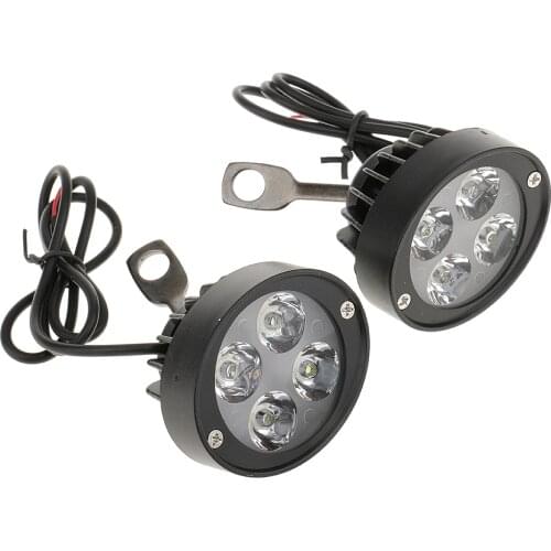 2PCS 15W Motorcycle ATV Bike 4 LED Driving Fog Head Spot Light Headlight