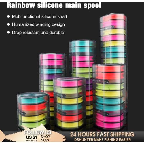 2021Fishing Main Line Box Winding Board High Quality Fishing Box Fishing Tools 4-16 Spindle Silicone Main Spool Rainbow Line Box