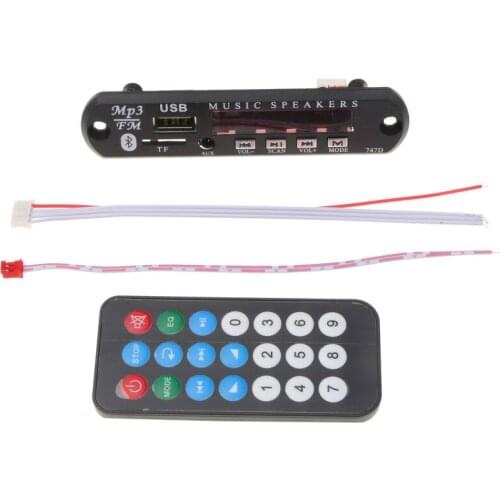 3.mm AUX Bluetooth Car MP3 Player Wireless Receiver Decoder Board Audio USB AUX TF FM Radio Car Speaker adapter 5V 12V