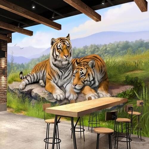 3D Tiger Poster Wall Decoration Mural Papel De Parede Custom 3D Photo Wallpaper For Living Room Bedroom Wall Papers Home Decor