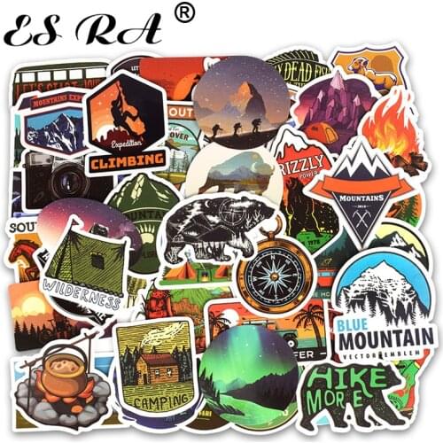 50 Pcs/Set (lot) Graffiti Camping Stickers Outdoor Adventure Sticker Toys Skateboard Pegatinas Helmet Decals for Pitcher Bottle