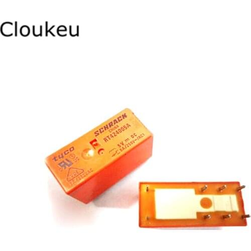 50Pcs Relay DIP8 RT424005 RT424012 RT424024 5V 12V 24V 8A