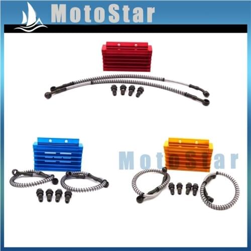 CNC Aluminum Oil Cooler For Chinese Pit Dirt Bike Motorcycle Lifan BSE Kayo CRF50 Thumpstar 125cc 140cc 150cc