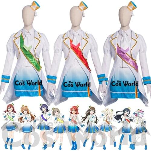 Love Live! Nijigasaki High School Idol Club Nijiiro Passions Uehara Ayumu Nakasu Kasumi Osaka Shizuku Anime Cosplay Costumes