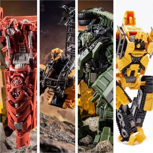 AOYI Transformation Devastator Roaring Overload HeavyLoad Rampage Roll Bulldozer Metal H6001-8 Action FIgure Robot Toys