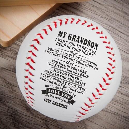Grandma To My Grandson, Laugh Love Live Baseball Ball Birthday Graduation Christmas Gift