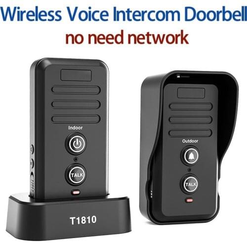 Wireless Voice Intercom Doorbell 2-way Talk Wireless Smart audio Doorbell Waterproof Electronic Intercom calling Doorbell