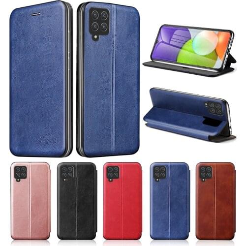 For Samsung Galaxy A22 4G Case Leather Magnetic Flip Phone Cover Samung A 22 22A 2021 SM-A225F 6.4" Stand Card Wallet Book Coque