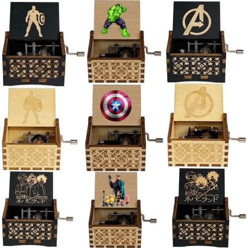 Wooden Music Box Childrens Toy Birthday Gift Halloween Christmas Gift Music Box