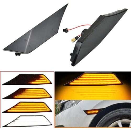 Dynamic LED Turn Signal Side Marker Light Blinker Indicator For Honda Civic 10th Gen Sedan Coupe Hatchback 2016 2017 2018