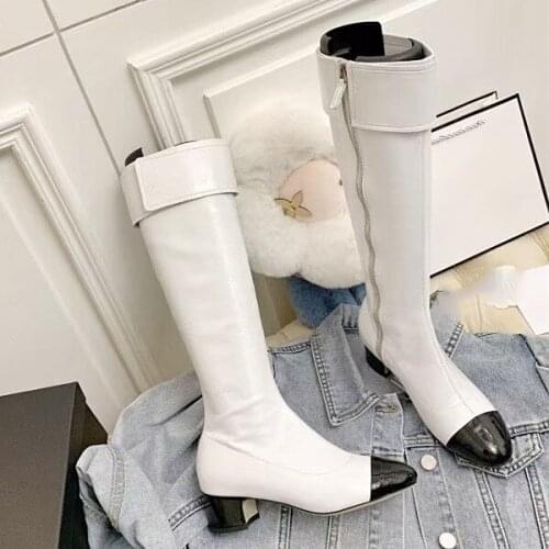 Classic Fashion New Ladies Boots Individual Design Stovepipe Boots Europe And America Femmes Bottes All-match Trendy Buty Damski