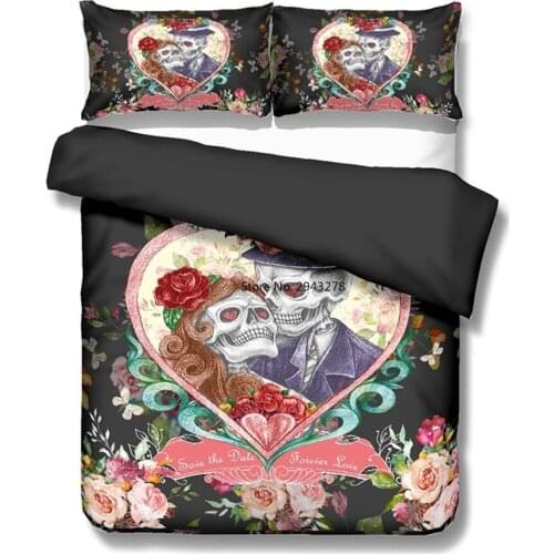 Cartoon Head Moth Skull Bedding Set Kids Adults Twin Full Queen King Size Innovative Unique Designed 3Dprinting Home Duvet Cover