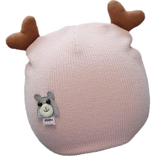 2019 Hot Sale Baby Hat Toddler Girls Boy Winter Warm Beanie Hat Cute Ears Plush Cap crochet Caps Beanie for 0-1Y childrens hat