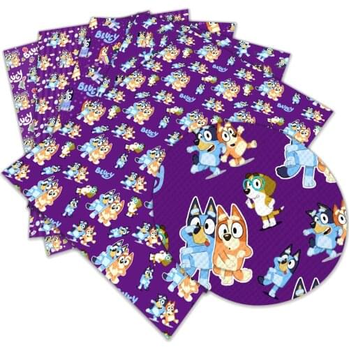 Purple Series Faux Leather Sheet Cute Cartoon Puppy Synthetic Leather Sheets Assorted Earrings for DIY Crafts Making 22 x 30cm