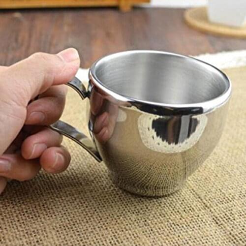 HOT-Stainless Steel Coffee Cups Set / Coffee Set / Tea Cups Set / Tea Set, Coffee Cups with Saucer, double-deck