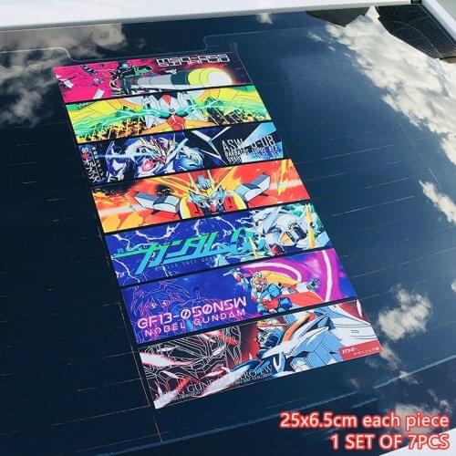1 Set of 7PCS Car Styling and Decals Mobile Set Classic Game Anime Cartoon Robot Auto Window Stickers