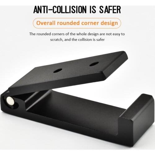 Aluminum Alloy Folding Earphone Holder Wall Hanger Hook Headphones Holder Bracket With Screws Headsets Accessories Desktop Mount