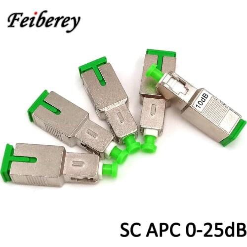 SC APC Singlemode Female to Male Optical Attenuator with 2dB 3dB 5dB 7dB 10dB 15dB Optical Attenuation Fiber Optic Attenuator