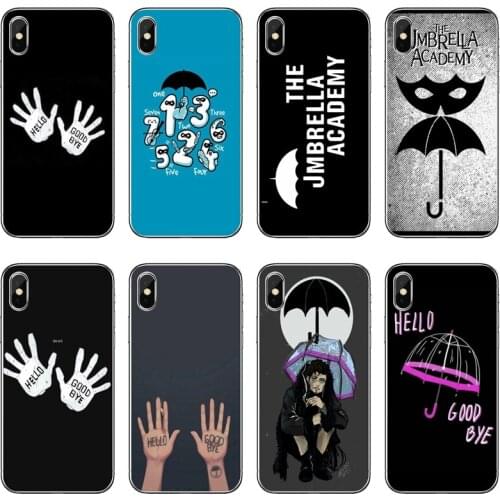 Academy Umbrella Hello goodBye Transparent Phone Case For iPhone 12 11 Pro Max Mini XS Max XR X 8 7 Plus 6 6S Plus 5 5S SE 2020