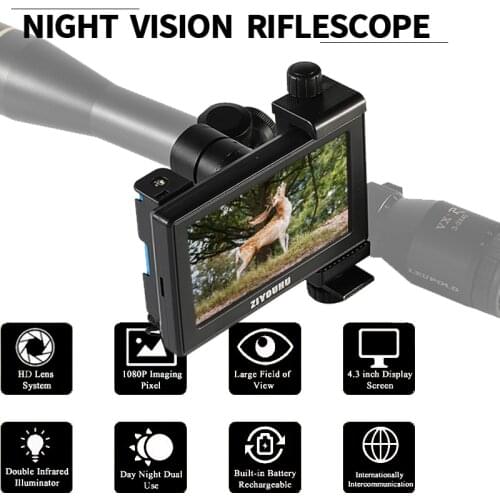 DIY Assemble Night Vision 4.3inch LED HD Large Screen Infrared Laser Hunting Equipment for Camping Travel Hiking Observe Animal