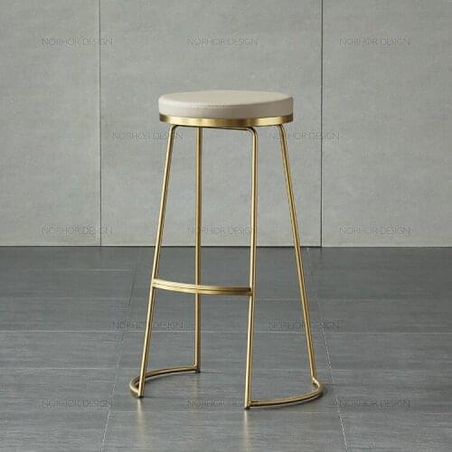 Nordic Wrought Iron Bar Stool Bar Chair Modern Minimalist restaurant creative Bar Stool High Chair High Stool