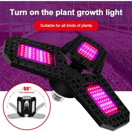108/126/144 LED E27 Plant Growth Light Deformation Folding Plant Grow Lamp Red Blue Spectrum Indoor Plant Light LED Grow Light