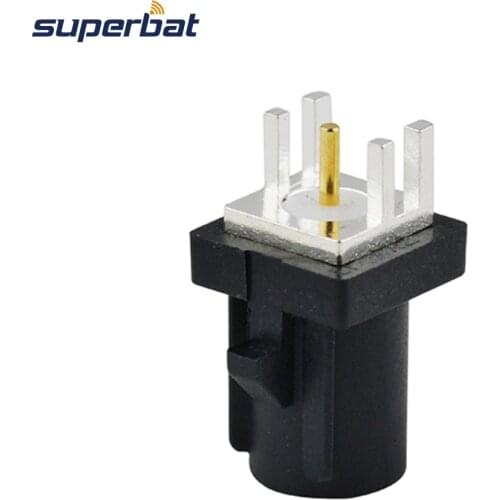 Superbat 10pcs Fakra A PCB Mount Plug End Launch Car Connector Black/9005 Radio for Wireless and GPS Applications