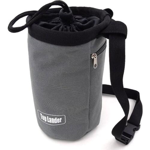 Top Lander Rock Climbing Chalk Bag Mountaineering Bouldering Weightlifting Gym nesium Powder Storage Pouch With Zip Pocket
