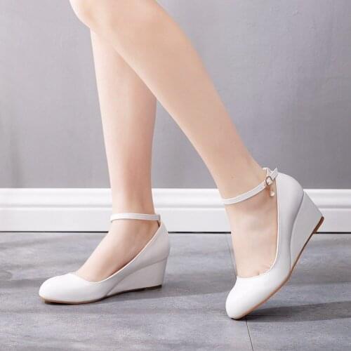 New Patent Leather Office Shoes Women Shallow Pumps Fashion High Heels Shoes Women Shallow buckle round toe shoes Sexy sandals