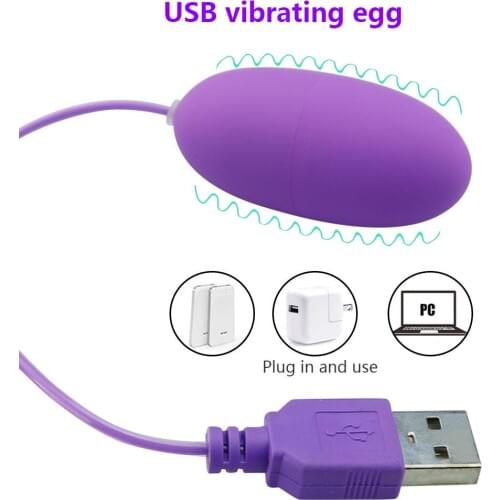 YEMA USB Plug Bullet Vibrator Vibrating Egg Sex Toys for Woman Waterproof Silicone Bullet Vibrators Female Masturbator Adult Toy