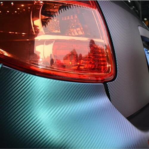 10/20/30/40/50x152CM Premium Green to Purple Chameleon 3D Carbon Fiber Vinyl Wrap Film Chameleon Car Sticker With Air Bubble