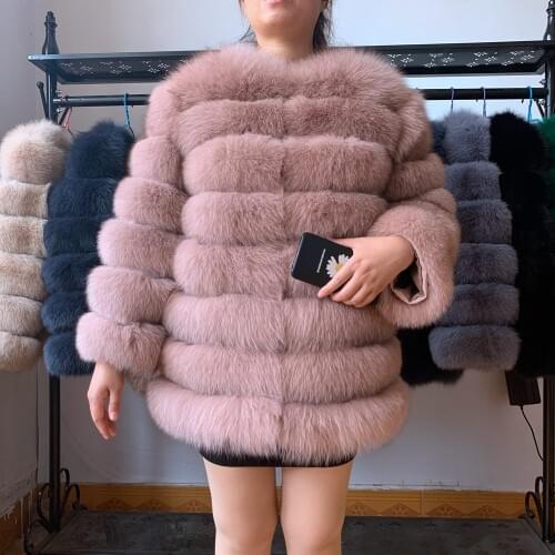 2019 new arrival women winter thick fur coat real fox fur vest high quality fox waistcoat fur gilet